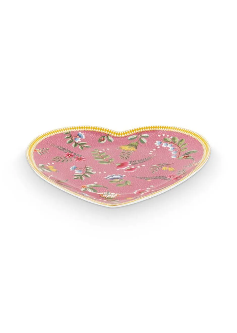 Pip Studio Astiat*sydänlautanen La Majorelle 21,5 cm 2 kpl Pink