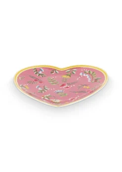 Pip Studio Astiat*sydänlautanen La Majorelle 21,5 cm 2 kpl Pink