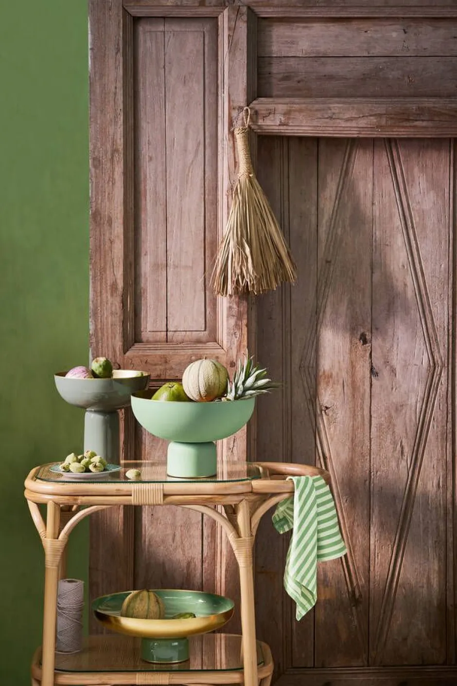 Pip Studio Tarjoilu*tarjotin korkea Metal Matt 30x20 cm Bright Green