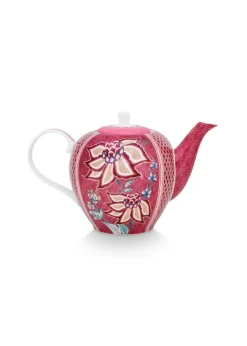 Pip Studio Juoma- Ja Baaritarvikkeet|Tarjoilu*teepannu Flower Festival 1,6 l Dark Pink