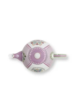 Pip Studio Juoma- Ja Baaritarvikkeet|Tarjoilu*teepannu Lily&Lotus Tiles 1,6 l Lilac