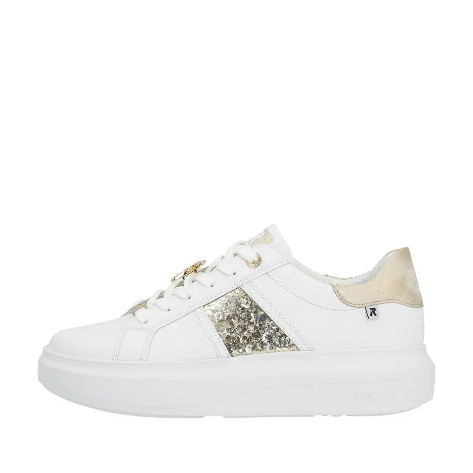 Rieker R-Evolution Tennarit Ja Sneakerit*sneakerit W1202-82 82 Weiss / Muschel / Gold-Silber