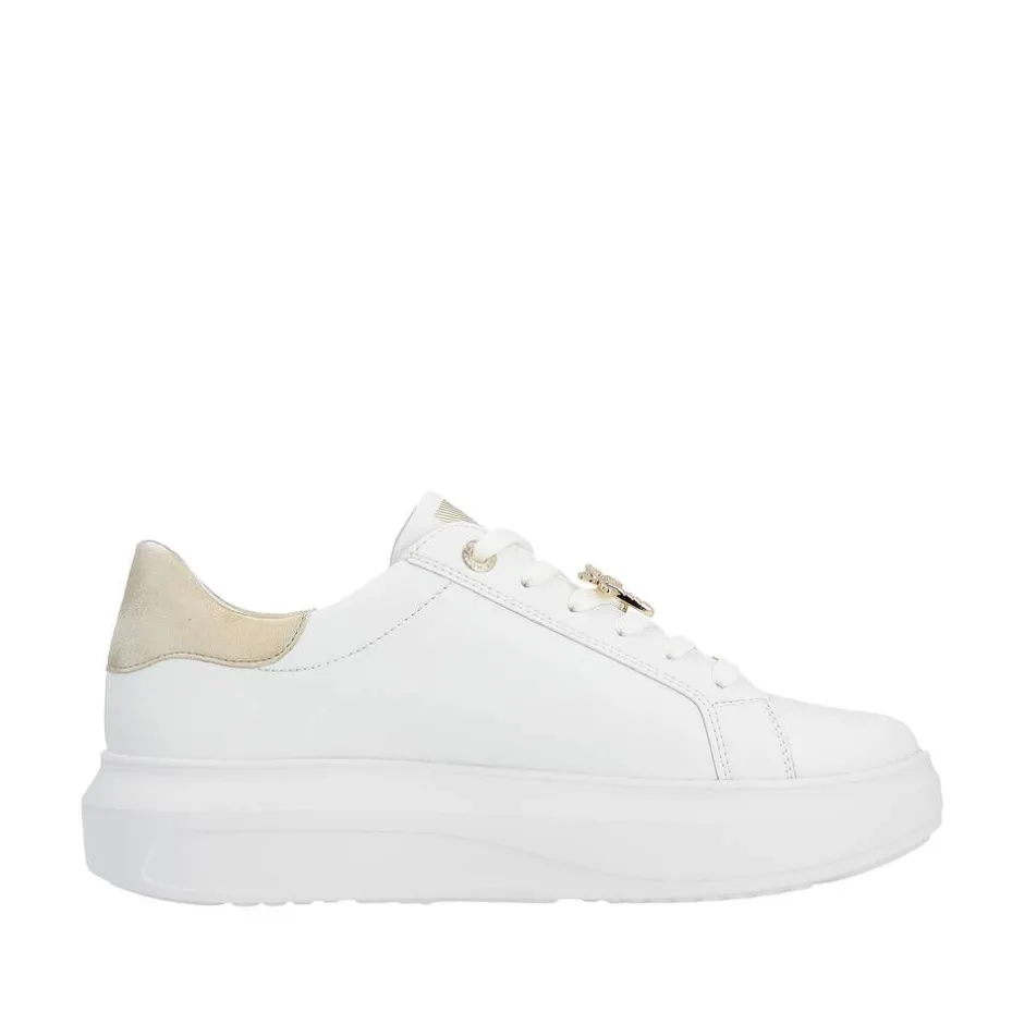 Rieker R-Evolution Tennarit Ja Sneakerit*sneakerit W1202-82 82 Weiss / Muschel / Gold-Silber