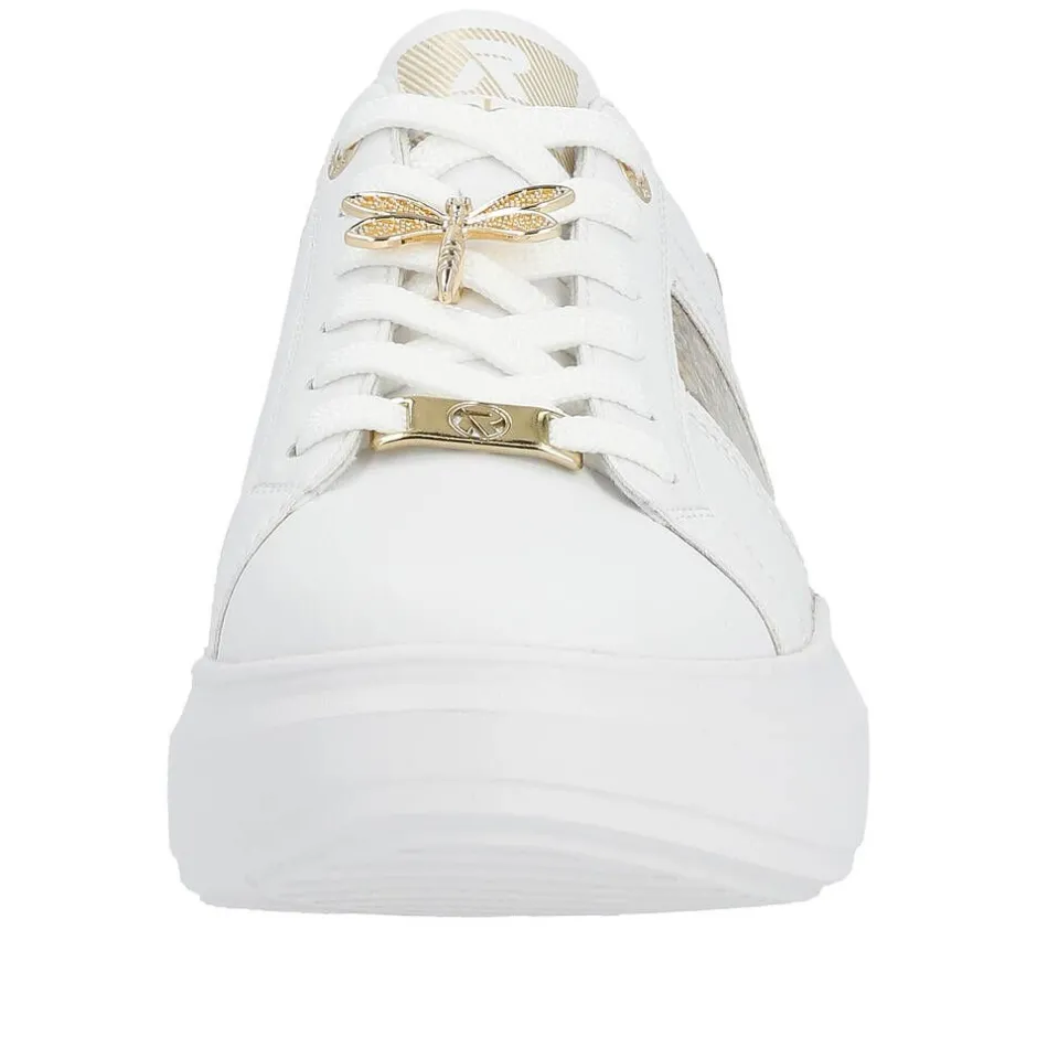Rieker R-Evolution Tennarit Ja Sneakerit*sneakerit W1202-82 82 Weiss / Muschel / Gold-Silber