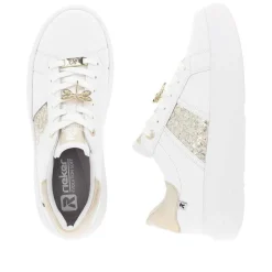 Rieker R-Evolution Tennarit Ja Sneakerit*sneakerit W1202-82 82 Weiss / Muschel / Gold-Silber