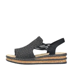 Rieker Sandaalit*sandaalit 62941-00 00 Schwarz / Schwarz