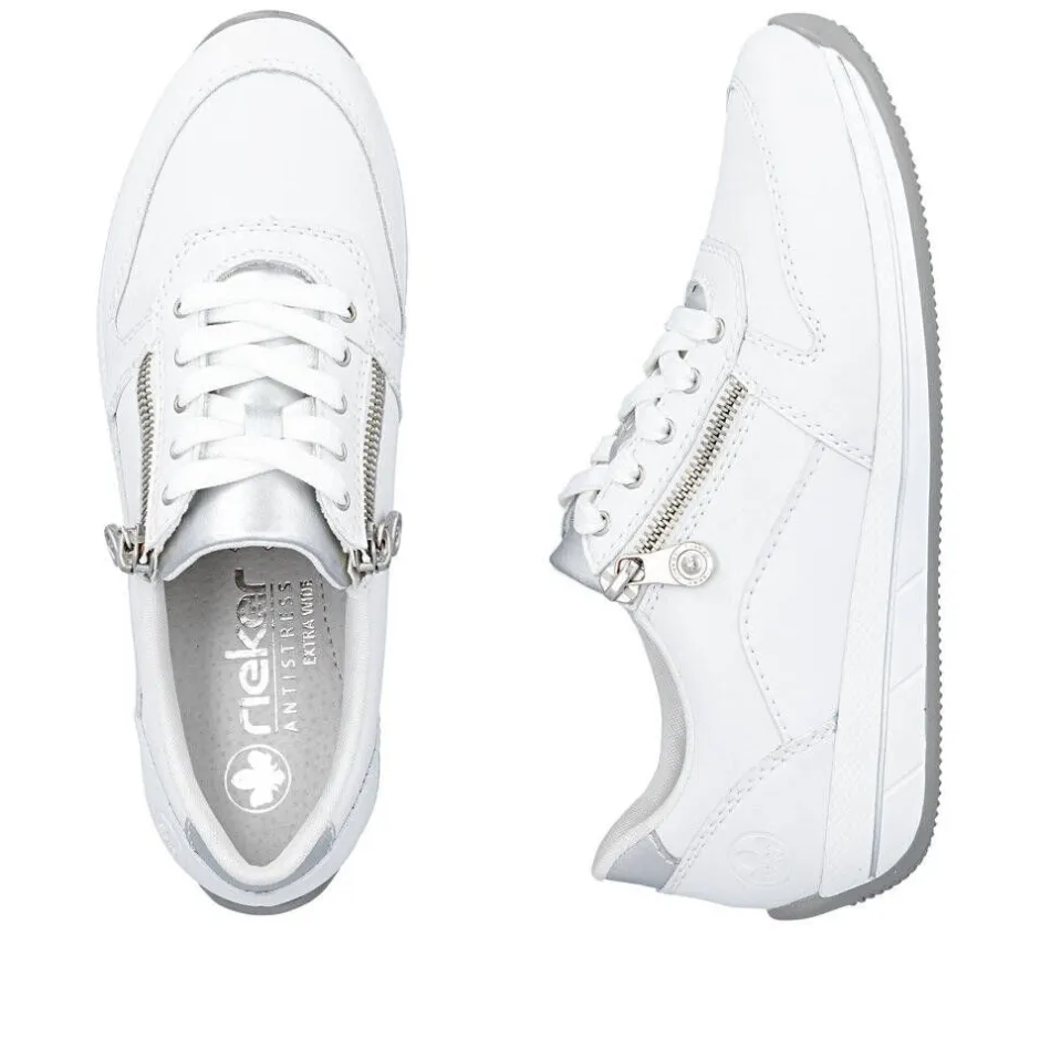 Rieker Tennarit Ja Sneakerit*sneakerit N1100-81 81 Weiss / Weiss / Silver