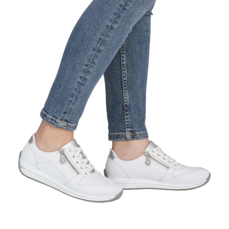 Rieker Tennarit Ja Sneakerit*sneakerit N1100-81 81 Weiss / Weiss / Silver