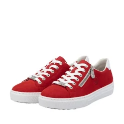 Rieker Tennarit Ja Sneakerit|Kävelykengät*tennarit L59L1-33 Scarlet Weiss Flamme 33 Scarlet/weiss/flamme