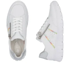 Rieker Tennarit Ja Sneakerit|Kävelykengät*tennarit N1313-80 Weiss Silber 80 Weiss/silber/weiss