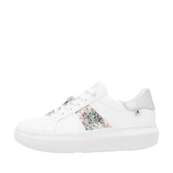 Rieker Tennarit Ja Sneakerit|Kävelykengät*tennarit W1202-83 Weiss 83 Weiss/perlmutt/silber-multi