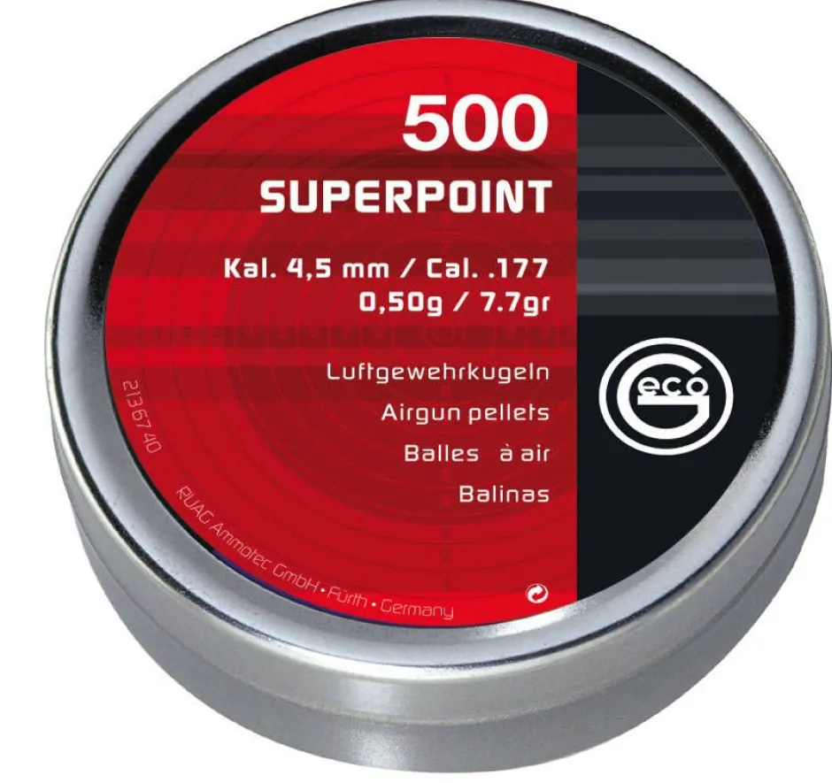 Asetarvikkeet Ja -Laukut*RWS Ilmakiväärin luoti Geco Superpoint 4,5 mm 0,5g 500 kpl