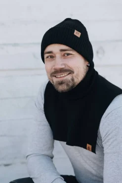 Salon Hatut, Huivit Ja Käsineet*kauluri Merino MUSTA