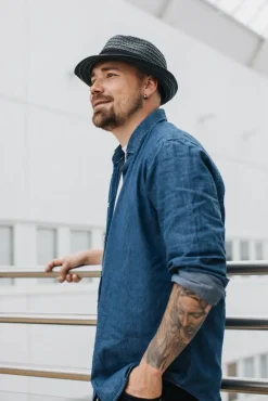 Salon lakkitehdas Hatut, Huivit Ja Käsineet*olkihattu Straw Hat Trilby 2401 Black / musta