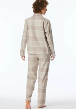 Schiesser Yö- Ja Oloasut*flanellipyjama 181991 409 Beige