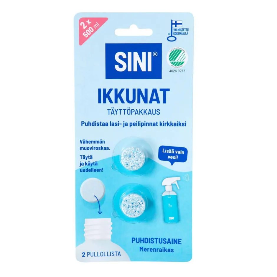 Sini Puhdistus Ja Siivous*ikkunat täyttöpakkaus 2 kpl