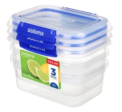 Sistema Ruoansäilytys Ja Järjestys*Klip It + rasiasetti 3 kpl 1 L