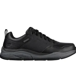 Skechers Kävelykengät*kävelykengät Mens Relaxed Fit Benago-Waterproof BKG BKGY Black grey