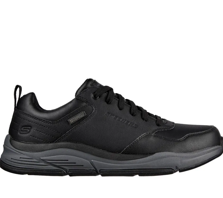 Skechers Kävelykengät*kävelykengät Mens Relaxed Fit Benago-Waterproof BKG BKGY Black grey