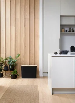 Smartstore Paperikorit Ja Roska-Astiat*Collect lajitteluastia vanerikannella 76 L musta
