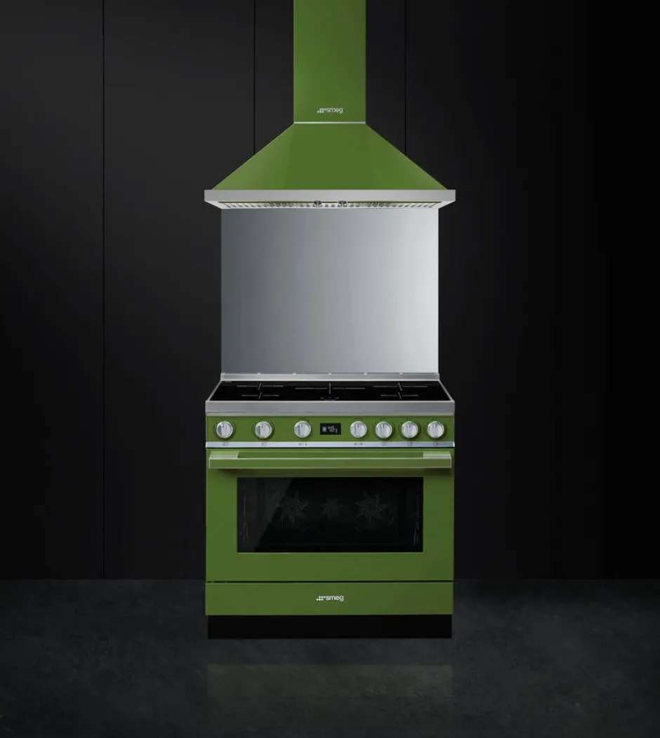 Smeg Uunit Ja Liedet*induktioliesi monitoimiuunilla CPF9IPOG Portofino vihreä
