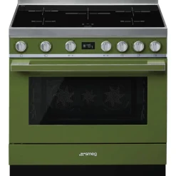 Smeg Uunit Ja Liedet*induktioliesi monitoimiuunilla CPF9IPOG Portofino vihreä