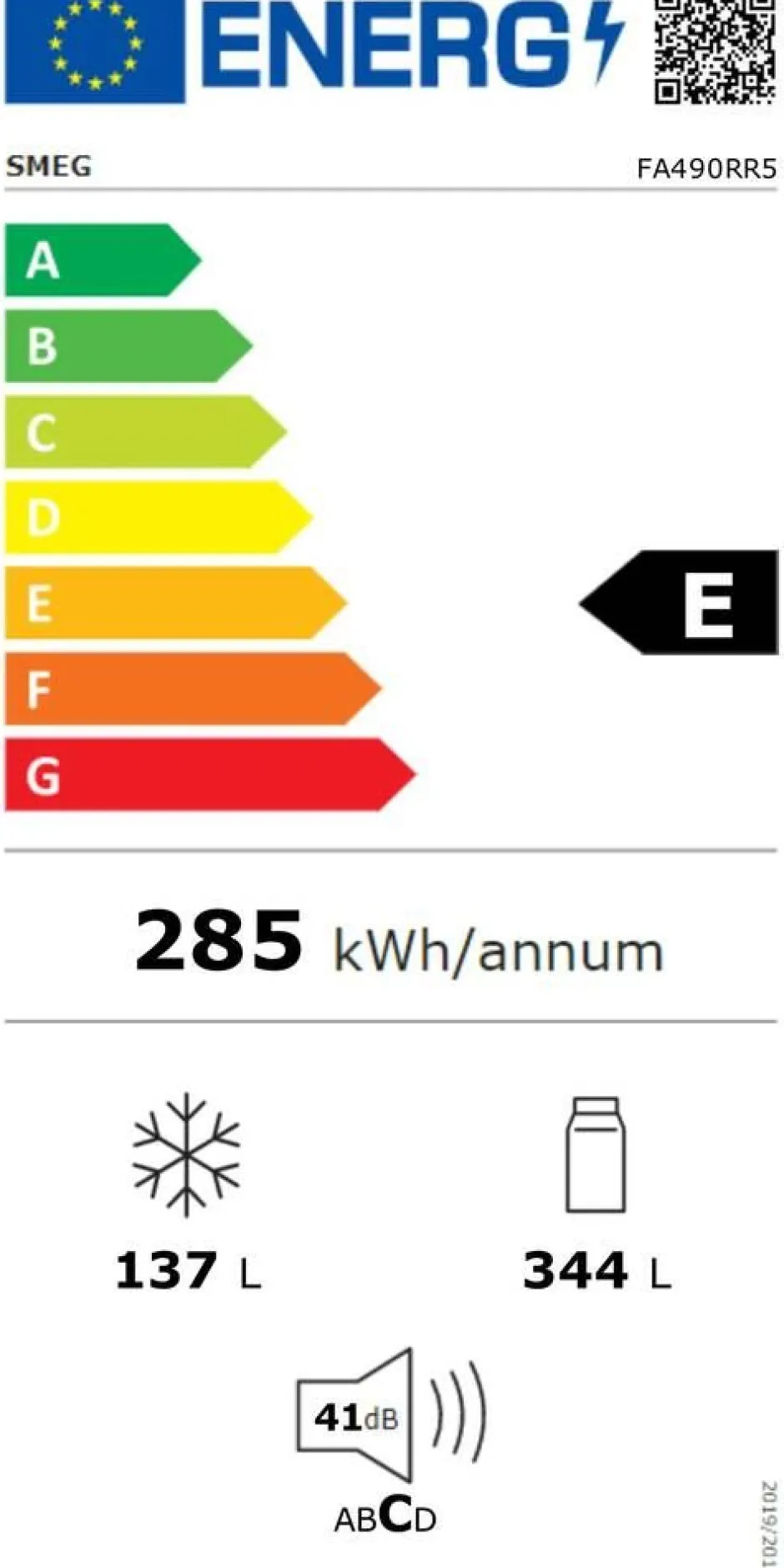 Smeg Jääkaapit Ja Pakastimet*Portofino jääkaappipakastin FA490RR5 punainen oikea SPA