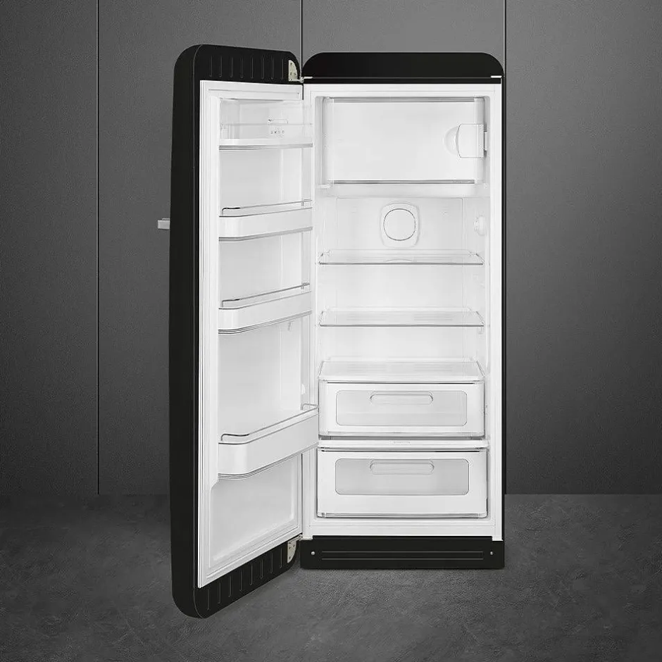 Smeg Jääkaapit Ja Pakastimet*retrojääkaappi FAB28LBL5 153 cm, musta, vasen