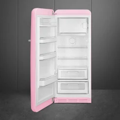 Smeg Jääkaapit Ja Pakastimet*retrojääkaappi FAB28LPK5 153 cm, vaal. pun., vasen