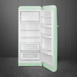 Smeg Jääkaapit Ja Pakastimet*retrojääkaappi FAB28RPG5 153 cm, pastellinvihreä, oikea