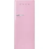 Smeg Jääkaapit Ja Pakastimet*retrojääkaappi FAB28RPK5 153 cm, pinkki, oikea