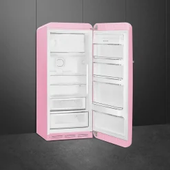 Smeg Jääkaapit Ja Pakastimet*retrojääkaappi FAB28RPK5 153 cm, pinkki, oikea