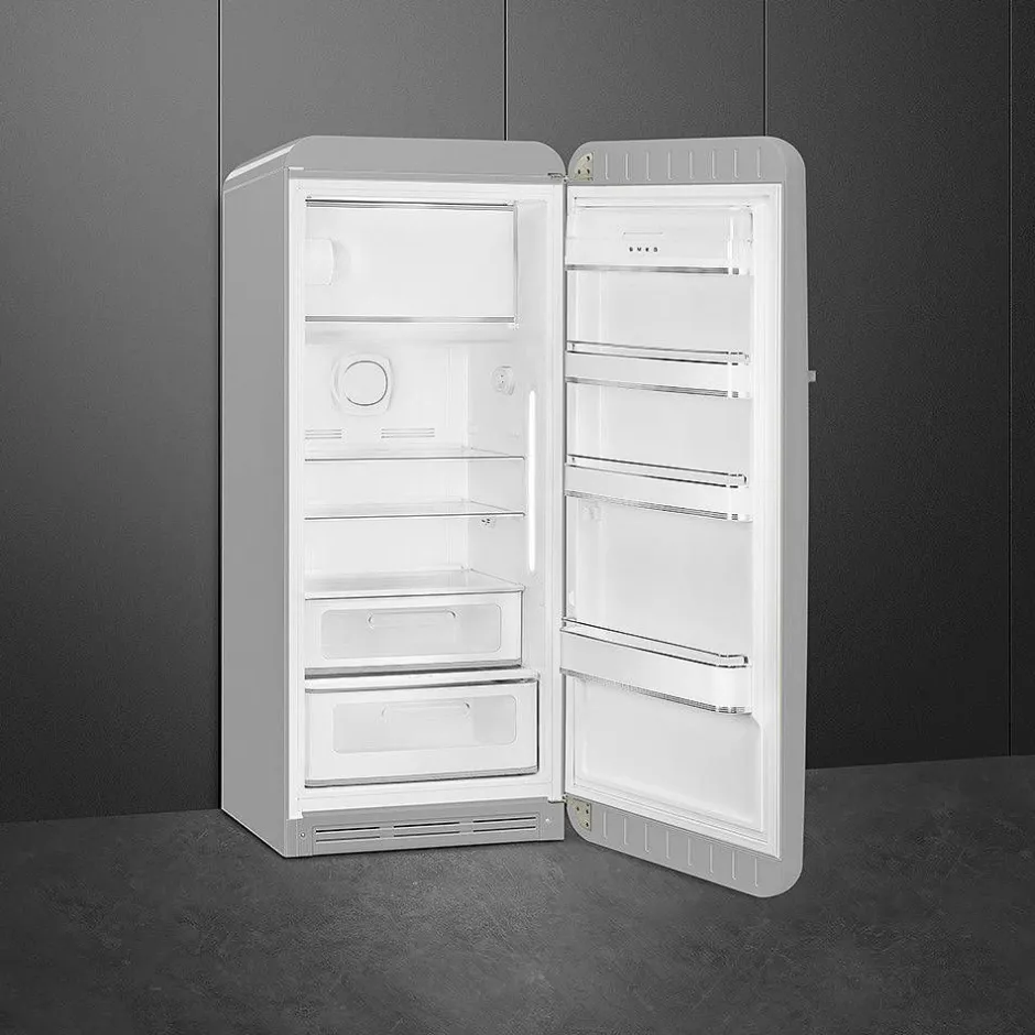 Smeg Jääkaapit Ja Pakastimet*retrojääkaappi FAB28RSV5 153 cm, hopea, oikea