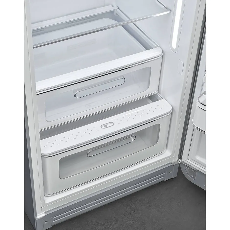 Smeg Jääkaapit Ja Pakastimet*retrojääkaappi FAB28RSV5 153 cm, hopea, oikea