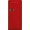 Smeg Jääkaapit Ja Pakastimet*retrojääkaappi-pakastin FAB50RRD5 pun., oikea
