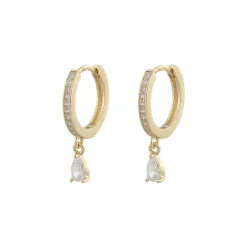 Snu00f6 of Sweden Korut*Snö of Sweden korvakoru Camille drop ring ear g/clear
