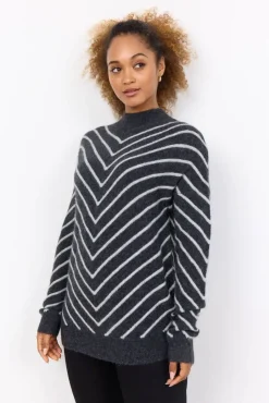 Soyaconcept Neulepuserot*neule Nessie stripe 53 99780 Harmaa