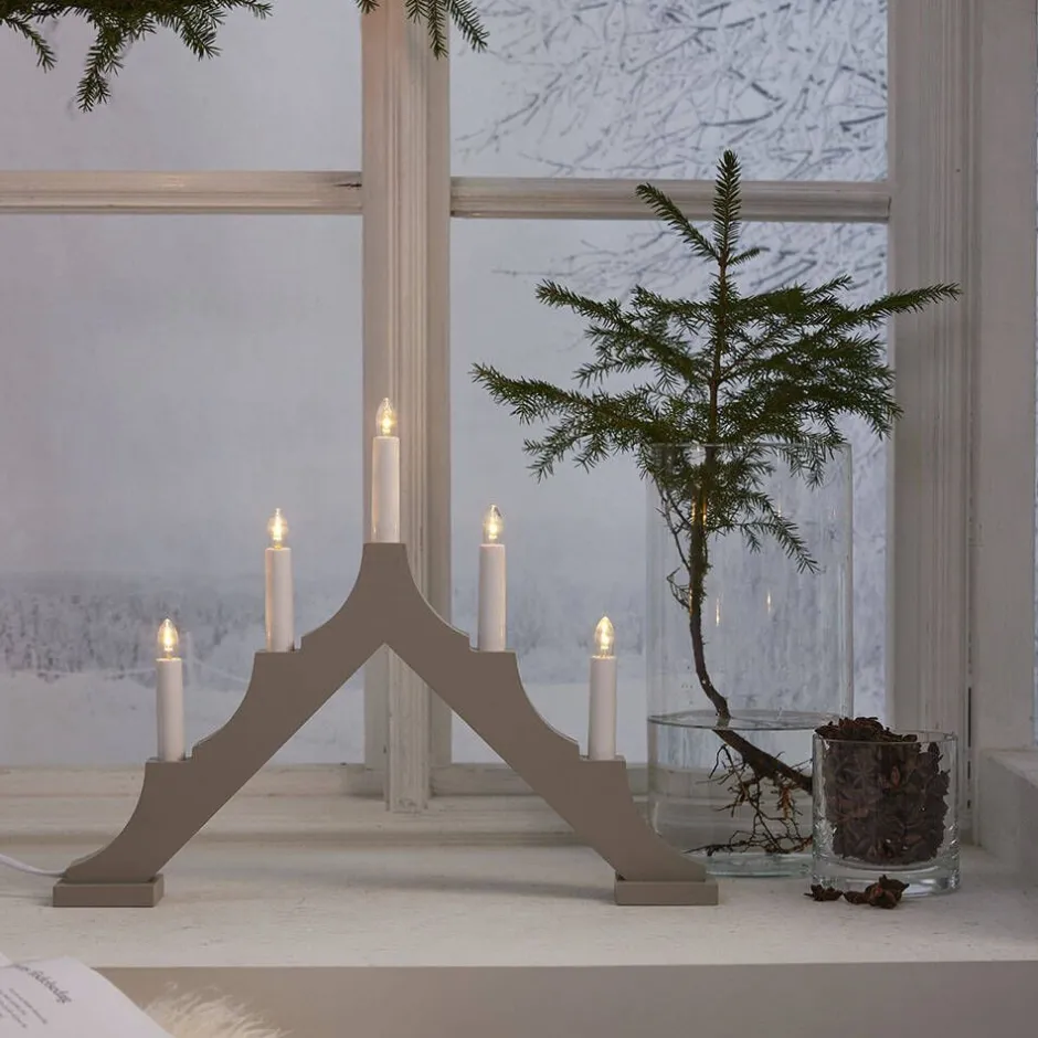 Star Trading Koriste- Ja Kausivalot*kynttelikkö Alma 5 l beige