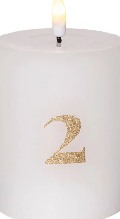 Star Trading Koriste- Ja Kausivalot*LED-kynttilä Flamme Advent valkoinen 4 kpl