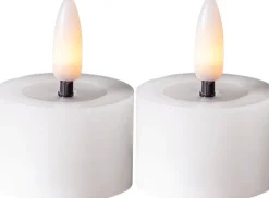 Star Trading Koriste- Ja Kausivalot*LED-kynttilä Flamme Flow 4 cm valkoinen 2 kpl