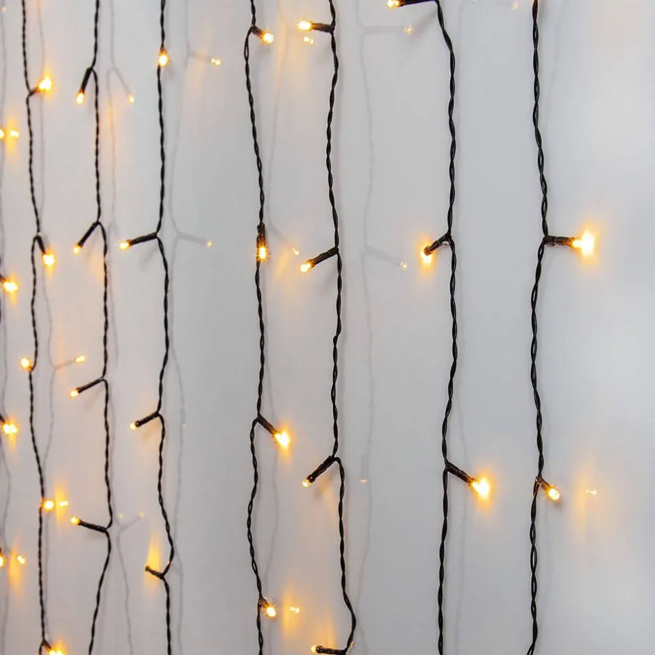 Star Trading Koriste- Ja Kausivalot*valoverho Golden Warm White 80 LED musta 1,3x1,