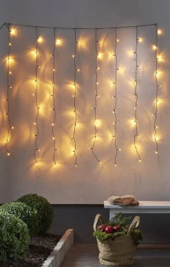 Star Trading Koriste- Ja Kausivalot*valoverho Golden Warm White 80 LED musta 1,3x1,