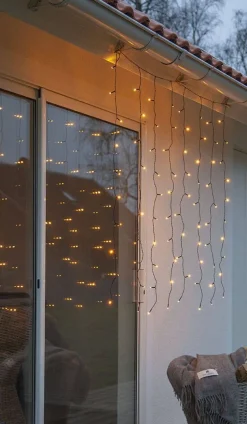 Star Trading Koriste- Ja Kausivalot*valoverho Golden Warm White 80 LED musta 1,3x1,