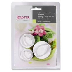 Leivonta*Städter Painomuotti ruusunlehti 3-osaa 2-4 cm