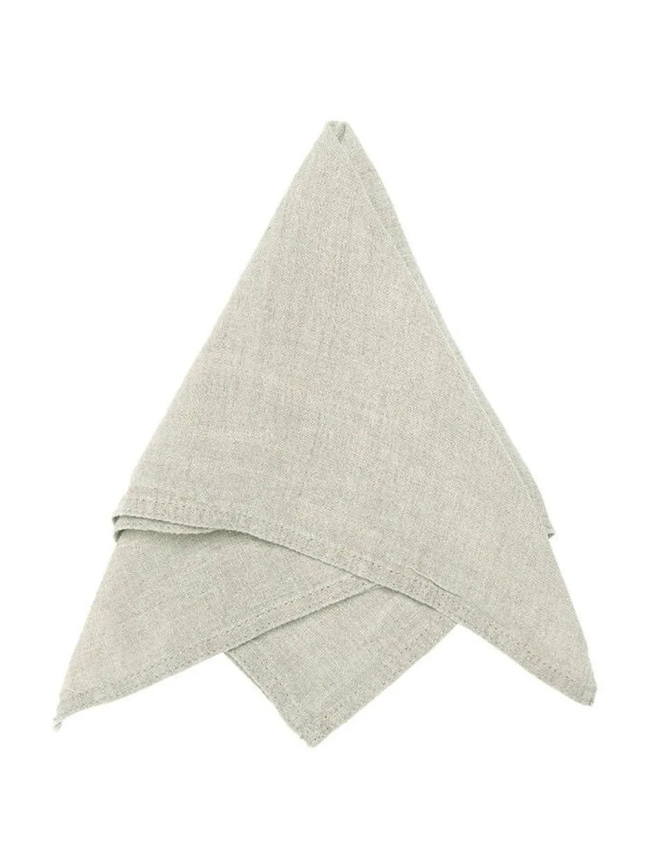 Svanefors Keittiötekstiilit*servetti Julie 45x45 cm pellava/valkoinen