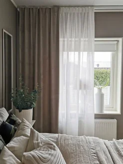 Svanefors Verhot Ja Verhotarvikkeet*verhot Elise 135x280 cm beige 2 kpl