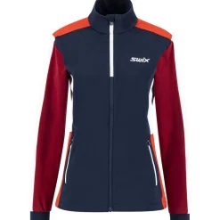 Swix Treenivaatteet|Takit*takki Cross jacket Ws 12346 75120 Dark navy/ Rhubarb red
