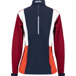 Swix Treenivaatteet|Takit*takki Cross jacket Ws 12346 75120 Dark navy/ Rhubarb red