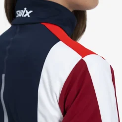 Swix Treenivaatteet|Takit*takki Cross jacket Ws 12346 75120 Dark navy/ Rhubarb red