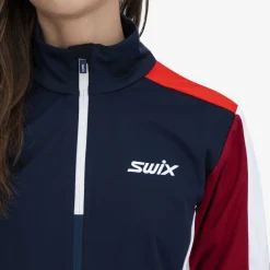 Swix Treenivaatteet|Takit*takki Cross jacket Ws 12346 75120 Dark navy/ Rhubarb red